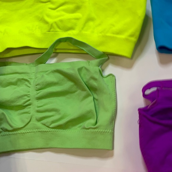 Bralettes All 6 in Neon Yellow, Green, Hot Pink, Blue & Purple Size S/M - Picture 4 of 9